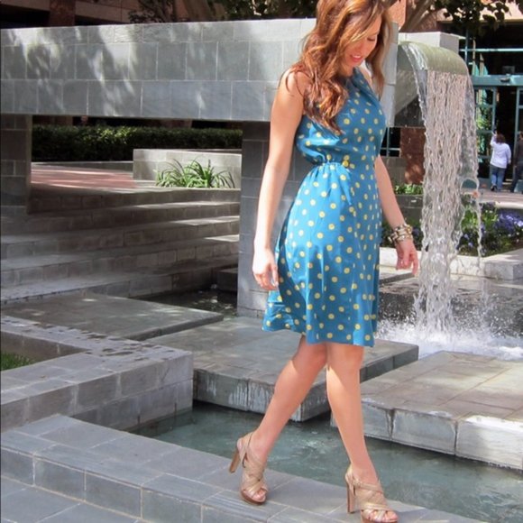 Anthropologie Dresses & Skirts - Anthropologie Girls of Savoy Take Action 100% Silk Dress in Teal Size 0